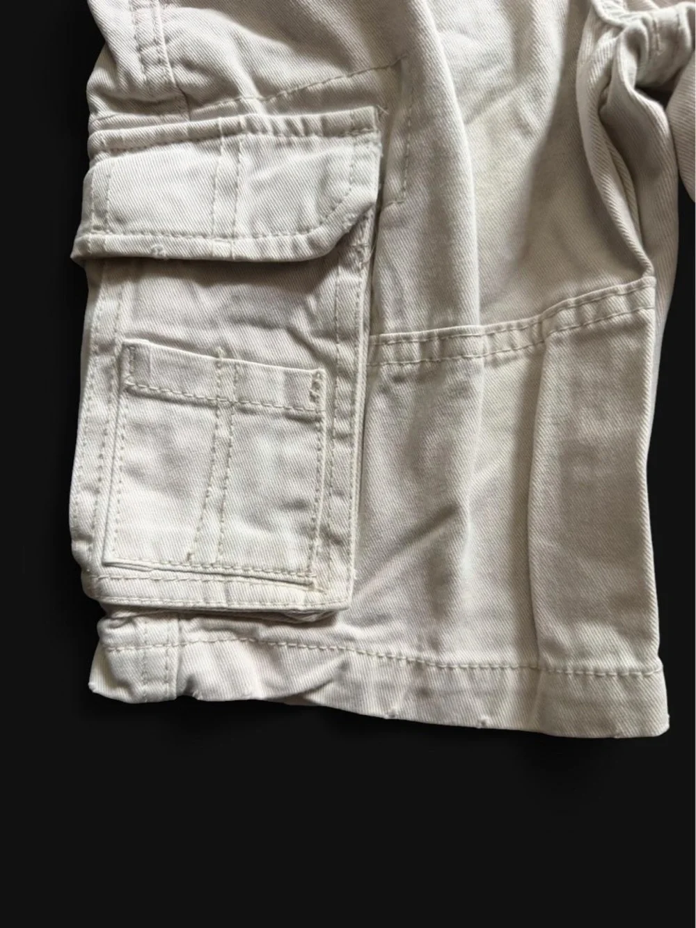 Cherokee Khaki Cargo Shorts with Striped Belt - Size 5